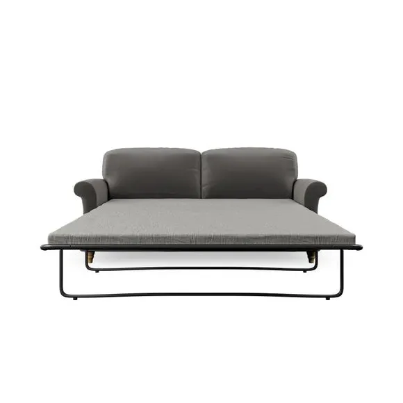 2-Seater Sofa Bed with Storage - Charcoal, Velvet