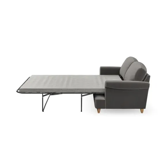 2-Seater Sofa Bed with Storage - Charcoal, Velvet