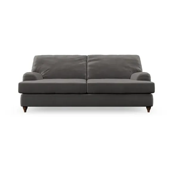 2-Seater Sofa Bed with Storage - Charcoal, Velvet