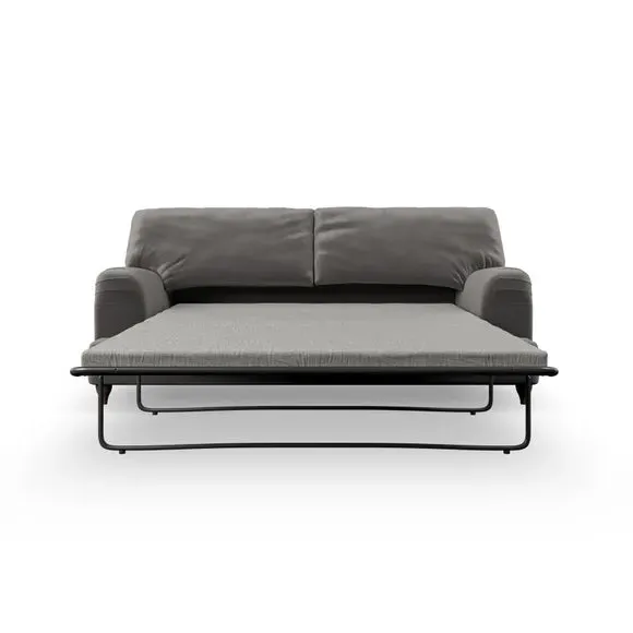 2-Seater Sofa Bed with Storage - Charcoal, Velvet