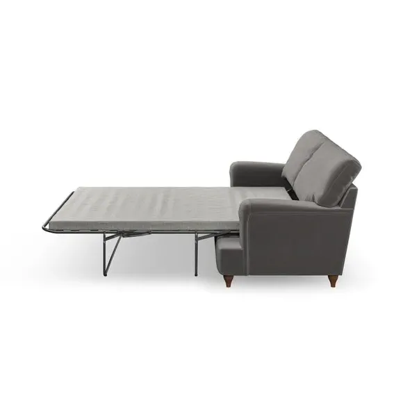 2-Seater Sofa Bed with Storage - Charcoal, Velvet