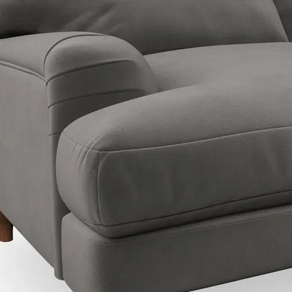 2-Seater Sofa Bed with Storage - Charcoal, Velvet
