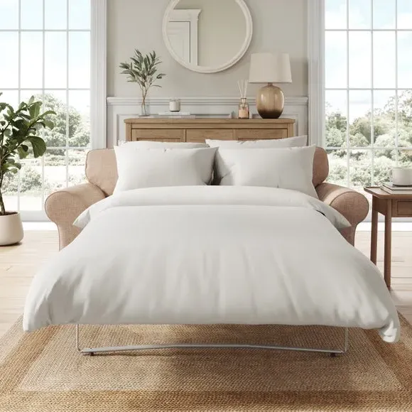 2-Seater Sofa Bed with Storage - Clay, Chenille