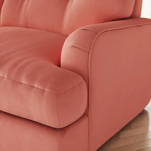 2-Seater Sofa Bed with Storage - Coral, Velvet