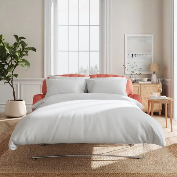 2-Seater Sofa Bed with Storage - Coral, Velvet image