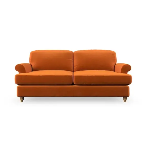 2-Seater Sofa Bed with Storage - Ginger, Velvet