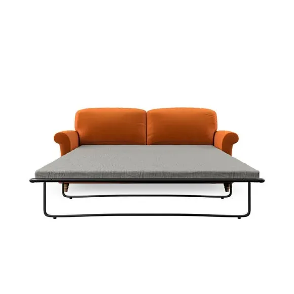 2-Seater Sofa Bed with Storage - Ginger, Velvet