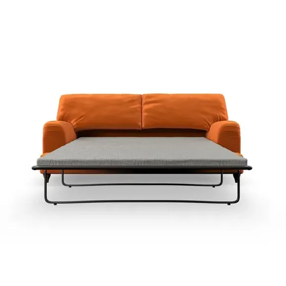2-Seater Sofa Bed with Storage - Ginger, Velvet