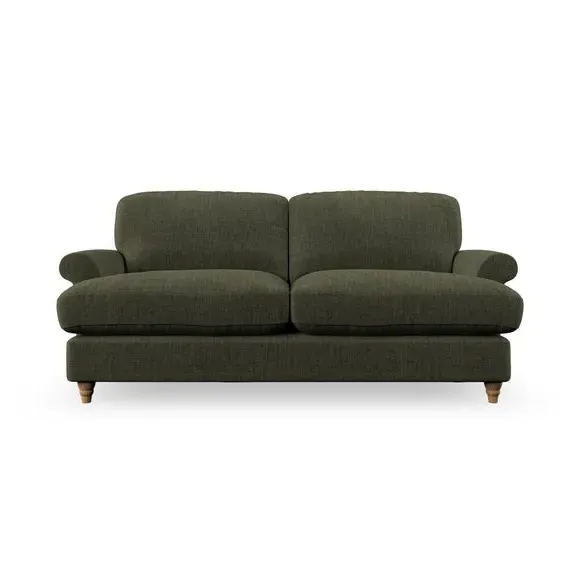 2-Seater Sofa Bed with Storage - Green, Chenille