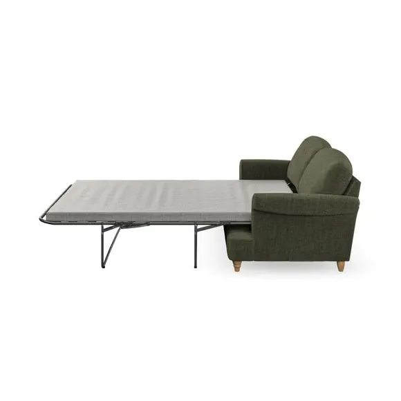 2-Seater Sofa Bed with Storage - Green, Chenille