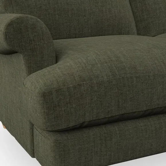 2-Seater Sofa Bed with Storage - Green, Chenille