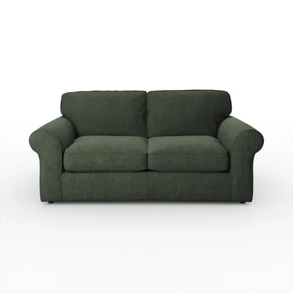 2-Seater Sofa Bed with Storage - Green, Chenille