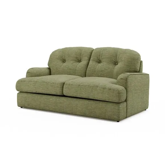 2-Seater Sofa Bed with Storage - Green, Faux Linen