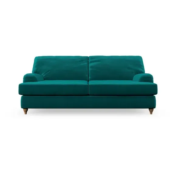 2-Seater Sofa Bed with Storage - Green, Velvet