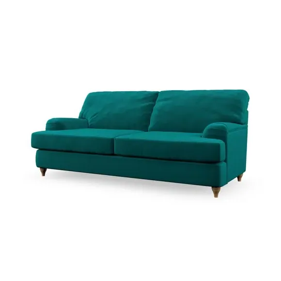 2-Seater Sofa Bed with Storage - Green, Velvet