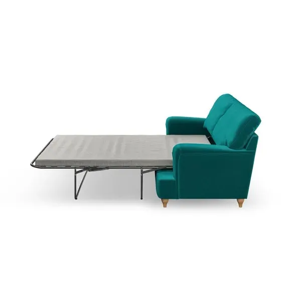2-Seater Sofa Bed with Storage - Green, Velvet