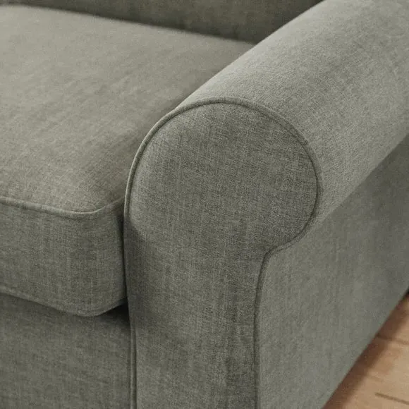 2-Seater Sofa Bed with Storage - Grey, Chenille