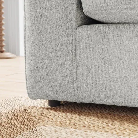 2-Seater Sofa Bed with Storage - Grey, Chenille