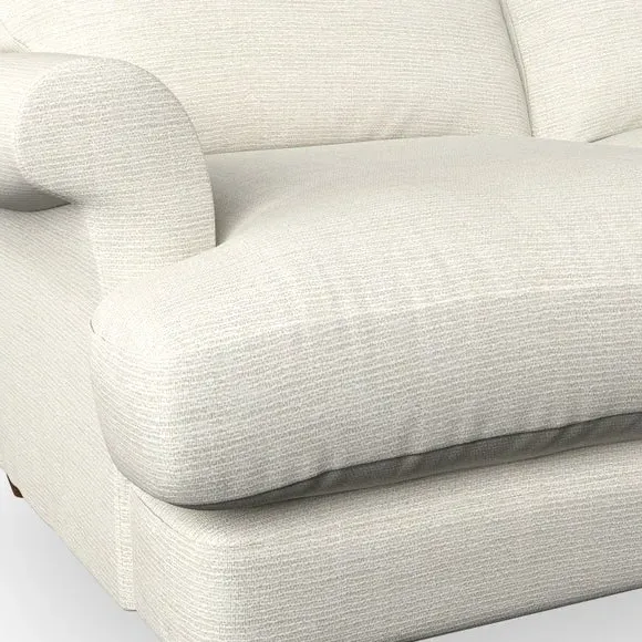 2-Seater Sofa Bed with Storage - Ivory, Chenille