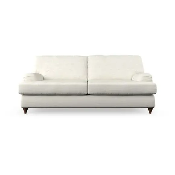 2-Seater Sofa Bed with Storage - Ivory, Fabric