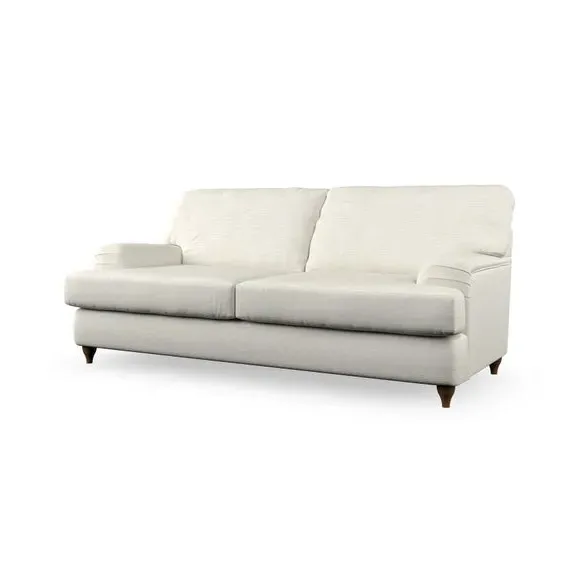 2-Seater Sofa Bed with Storage - Ivory, Fabric