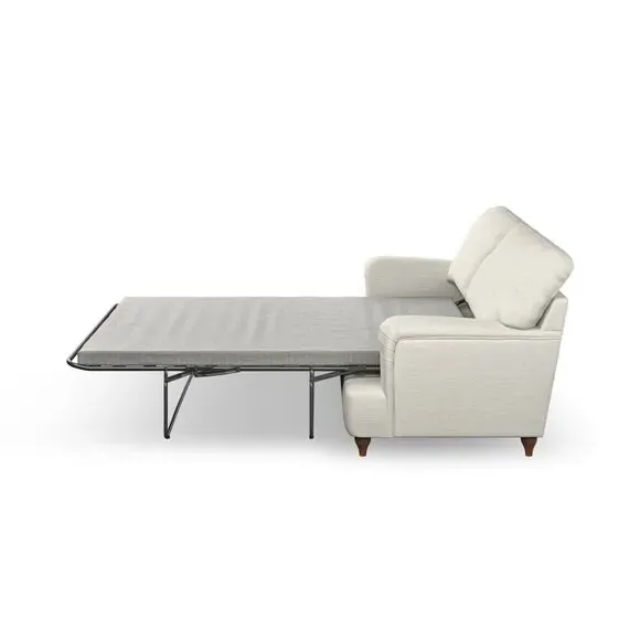 2-Seater Sofa Bed with Storage - Ivory, Fabric