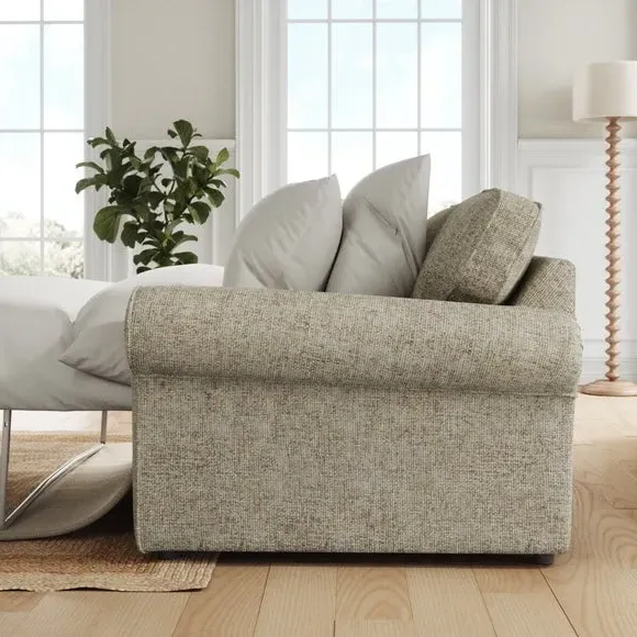 2-Seater Sofa Bed with Storage - Mushroom, Chenille