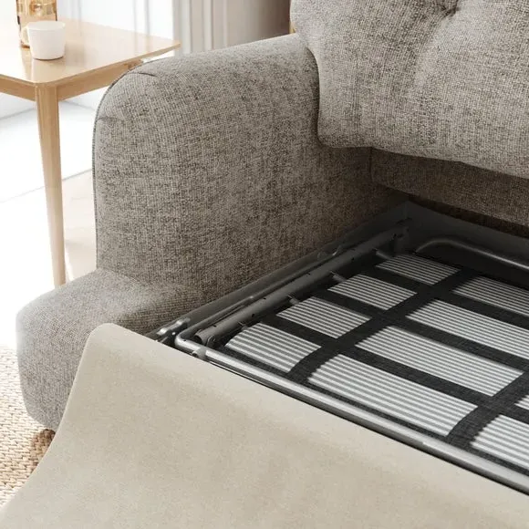 2-Seater Sofa Bed with Storage - Mushroom, Chenille