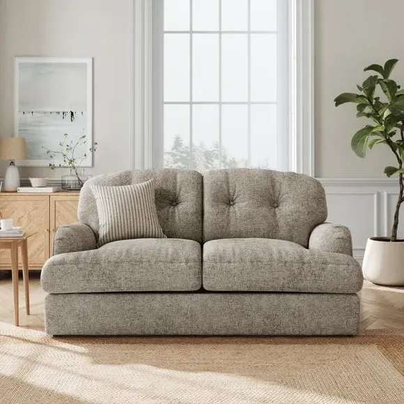 2-Seater Sofa Bed with Storage - Mushroom, Chenille