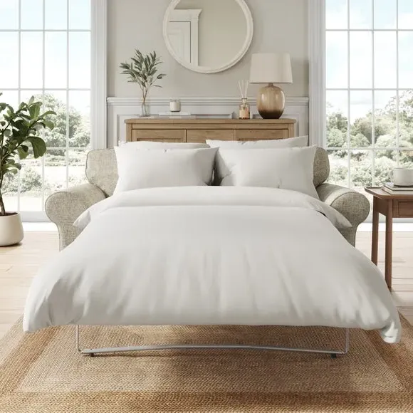 2-Seater Sofa Bed with Storage - Mushroom, Chenille image