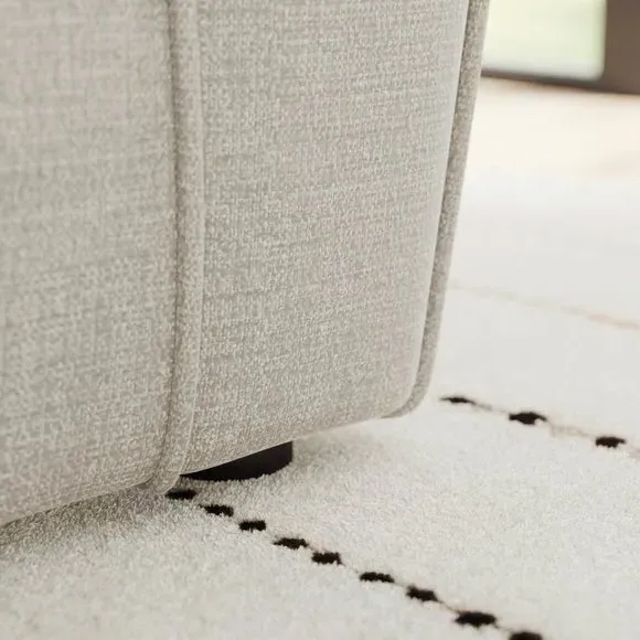 2-Seater Sofa Bed with Storage - Natural, Chenille