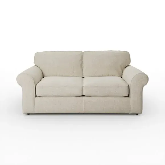 2-Seater Sofa Bed with Storage - Natural, Chenille