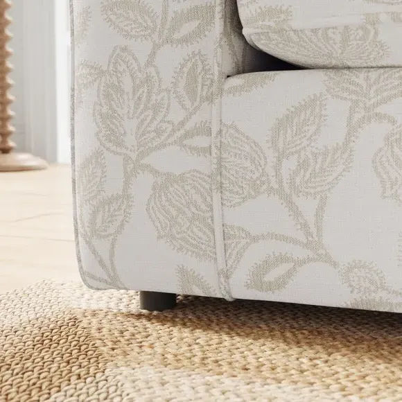 2-Seater Sofa Bed with Storage - Natural, Fabric