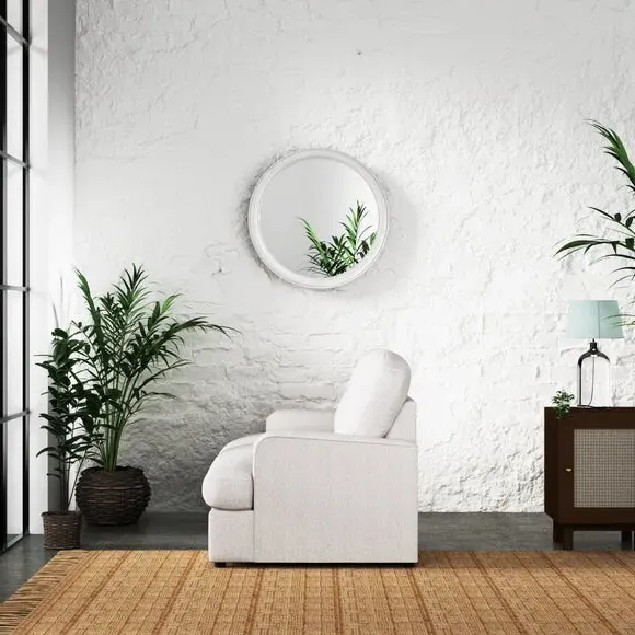 2-Seater Sofa Bed with Storage - Natural, Faux Linen
