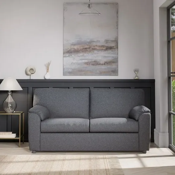 2-Seater Sofa Bed with Storage - Navy, Fabric