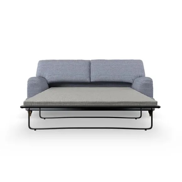 2-Seater Sofa Bed with Storage - Navy, Fabric