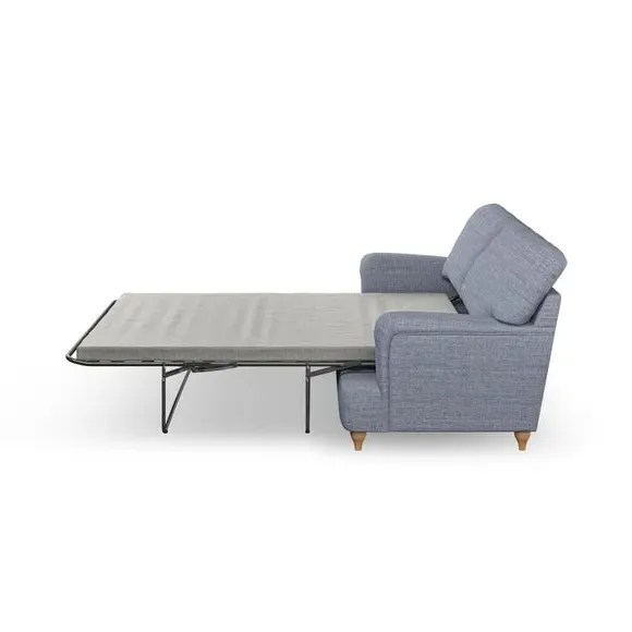 2-Seater Sofa Bed with Storage - Navy, Fabric