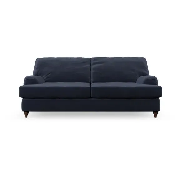 2-Seater Sofa Bed with Storage - Navy, Velvet