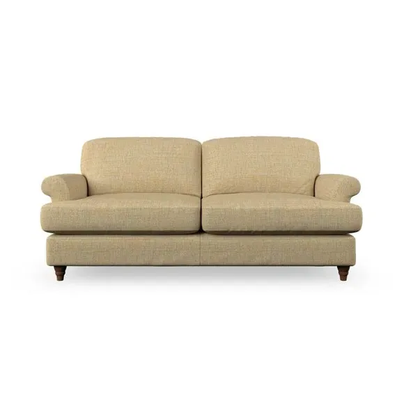 2-Seater Sofa Bed with Storage - Ochre, Fabric