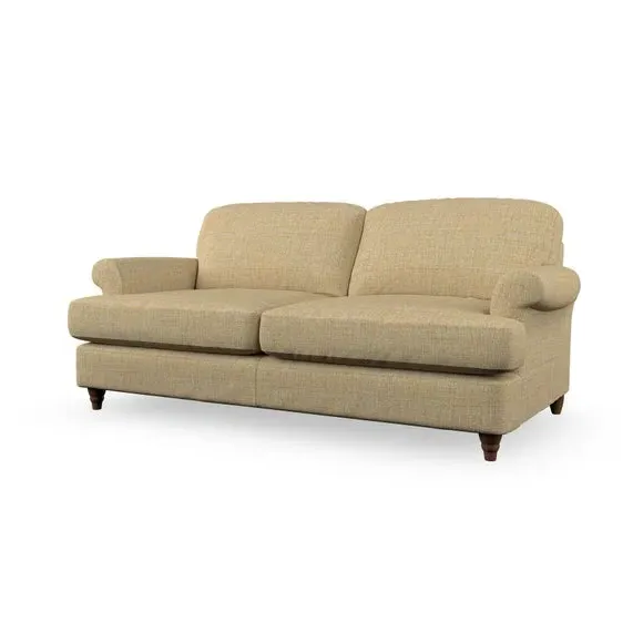 2-Seater Sofa Bed with Storage - Ochre, Fabric