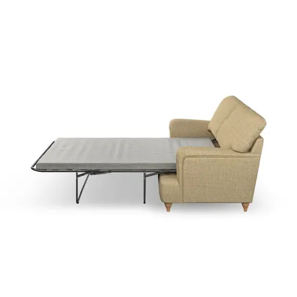 2-Seater Sofa Bed with Storage - Ochre, Fabric