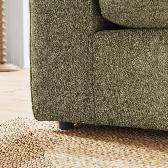 2-Seater Sofa Bed with Storage - Olive, Chenille