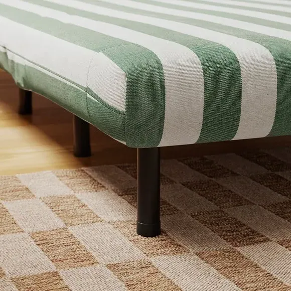2-Seater Sofa Bed with Storage - Olive, Fabric