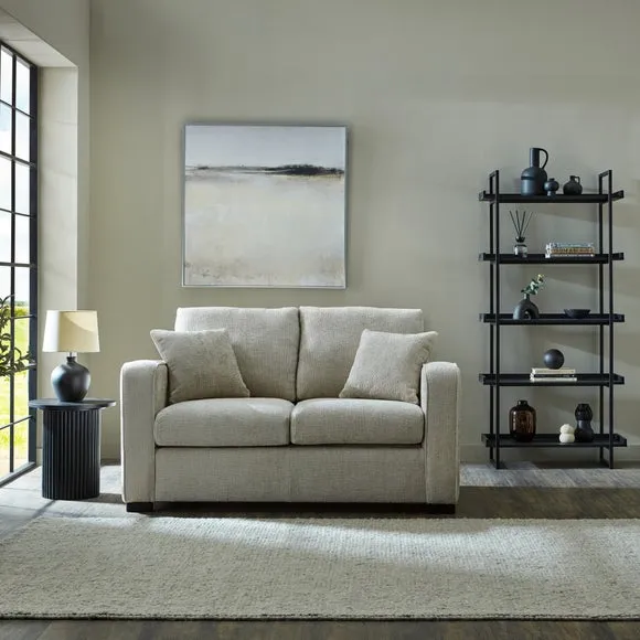 2-Seater Sofa Bed with Storage - Sand, Chenille