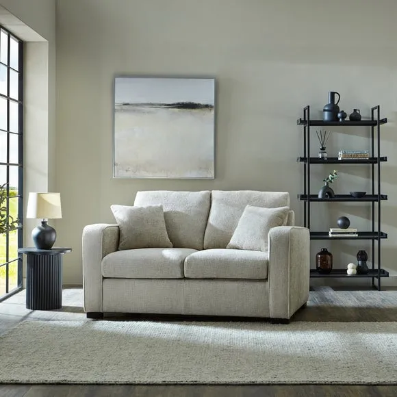 2-Seater Sofa Bed with Storage - Sand, Chenille