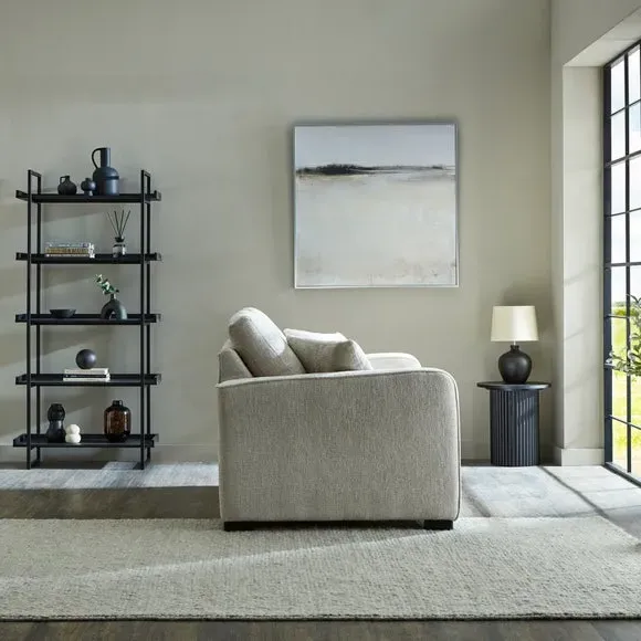 2-Seater Sofa Bed with Storage - Sand, Chenille