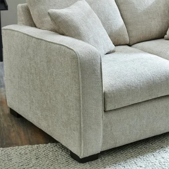 2-Seater Sofa Bed with Storage - Sand, Chenille