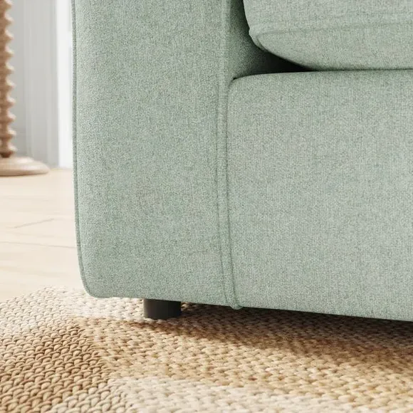 2-Seater Sofa Bed with Storage - Seafoam, Chenille