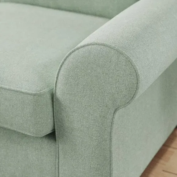 2-Seater Sofa Bed with Storage - Seafoam, Chenille