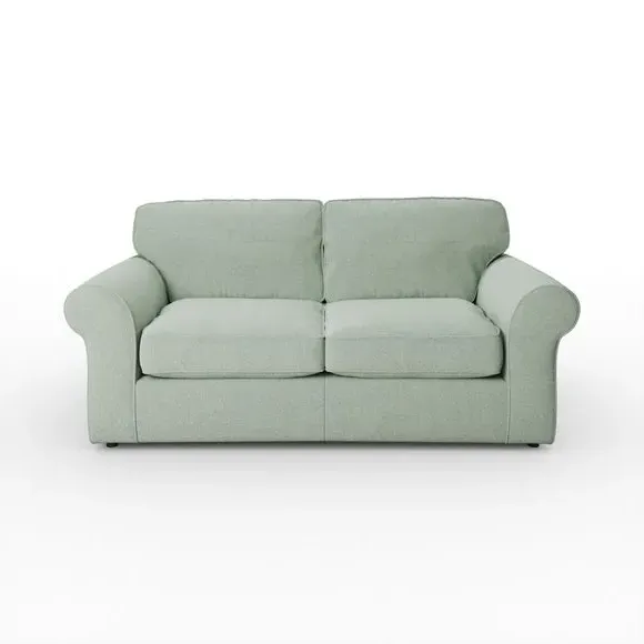 2-Seater Sofa Bed with Storage - Seafoam, Chenille